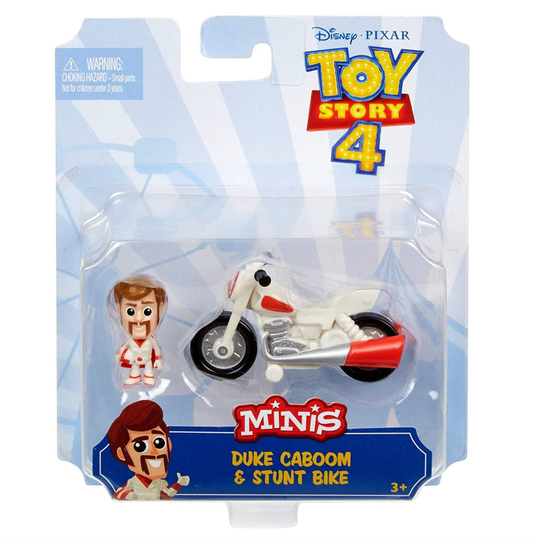 Disney Pixar Toy Story 4 Duke Caboom Mini Figure with Stunt Bike Vehicle GCY50 - Maqio