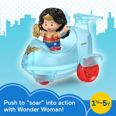 Fisher Price Wonder Woman Little People DC Super Friends Vehicle and Figure