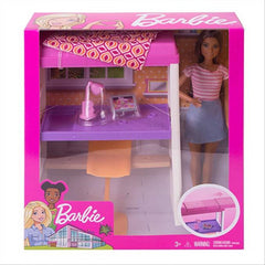 Barbie Doll and Furniture Loft Bed w/ Transforming Bunk Beds FXG52 - Maqio