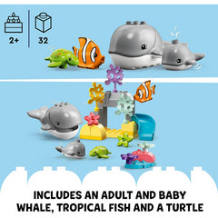 LEGO DUPLO Wild Animals of the Ocean Set with Animal Figures & Playmat - 10972