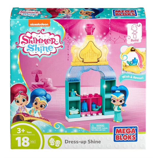 Shimmer & Shine Mega Bloks Blue Shine Genie Fashion Pack Construction Toy - Maqio