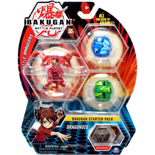 Bakugan Battle Planet Starter 3 Pack Action Figure Set - Dragonoid