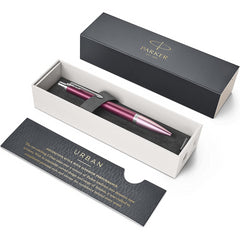 Parker Urban Premium Dark Purple Ballpoint Pen with Medium Black Nib