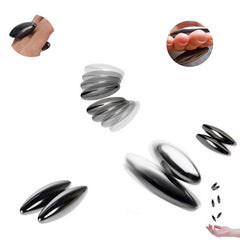 2 Large Powerful Rattle Snake Sensory Magnets Spinning Buzzing Hematite Eggs - Maqio