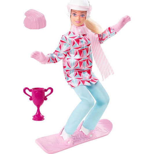 Barbie Snowboarder Posable 12" Doll with Winter Sports Outfit & Accessories