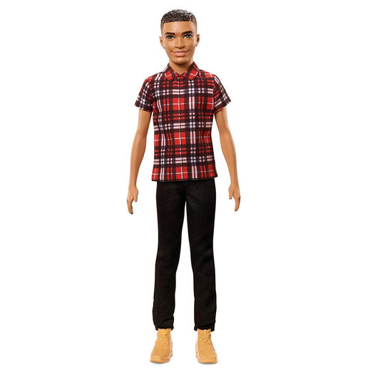 Barbie FNH41 Ken Fashionistas Plaid on Point Fashion Toy Doll - Maqio