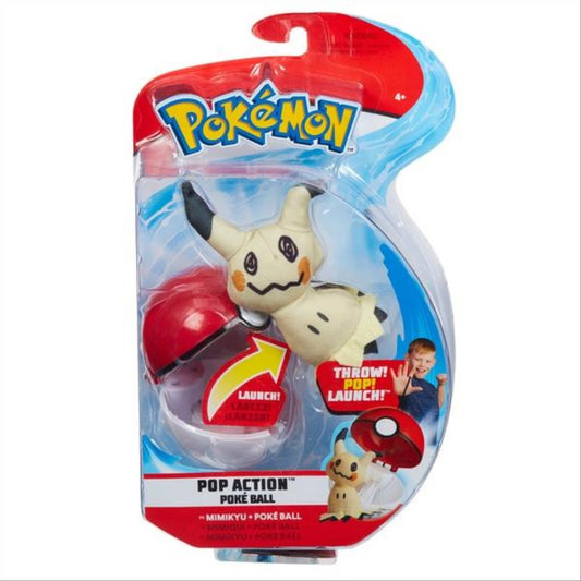 Pokemon Pop Action Poke Ball & Mimikyu Soft Toy - Maqio