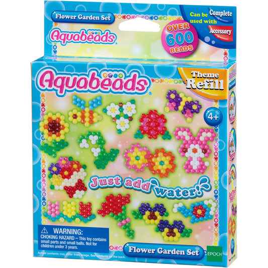 Aquabeads Flower Garden Set with 600 Multicoloured Beads in 11 Colours