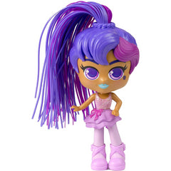 Curligirls Pop Teenage Play Doll Purple & Red Magic Hair 14cm - Hayli