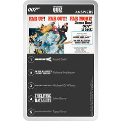 James Bond Top Trumps Quiz Game with 500 Questions