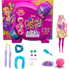 Barbie Colour Reveal Glitter! Hair Swaps Doll 25 Hairstyling & Surprises - Purple