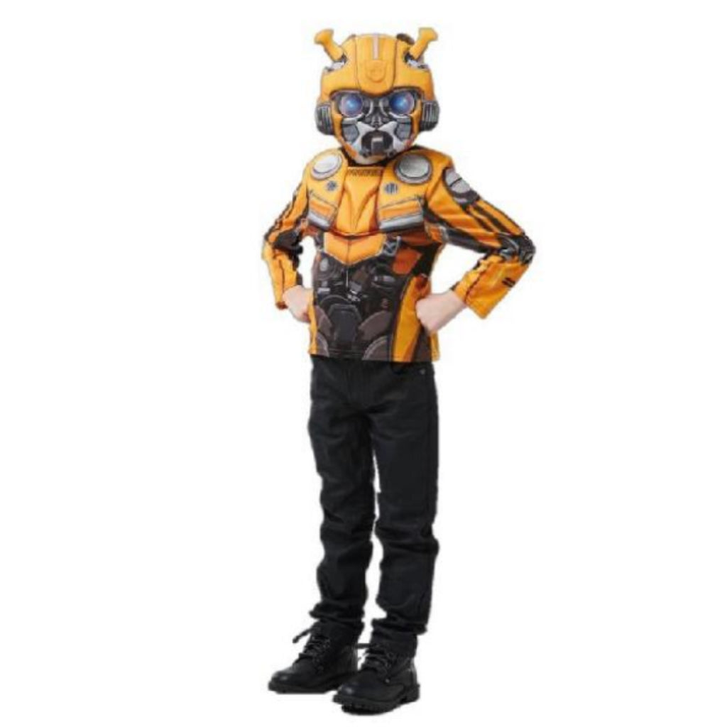 Rubie's Transformers Bumblebee Muscle Chest Top & Mask Costume Set Age 3 - 8 - Maqio