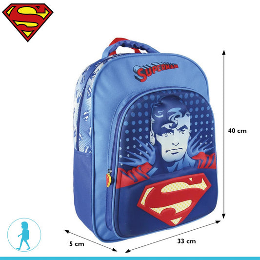 Superman 3D School Children Backpack Rucksack Travel Bag 40cm Large - Maqio