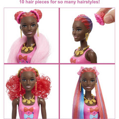 Barbie Colour Reveal Glitter! Hair Swaps Doll 25 Hairstyling & Surprises - Yellow