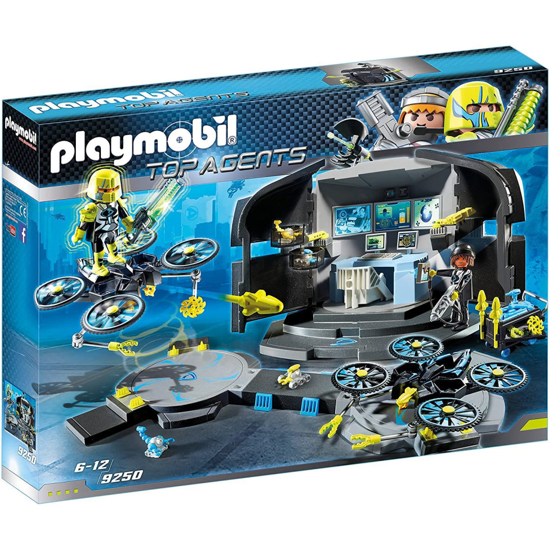 Playmobil 9250 Top Agents Dr. Drone's Command Base Toy Set - Maqio