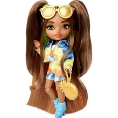 Barbie Extra Minis Doll 5.5 inch Wearing Tie-Dye Jacket & Shorts