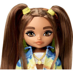 Barbie Extra Minis Doll 5.5 inch Wearing Tie-Dye Jacket & Shorts