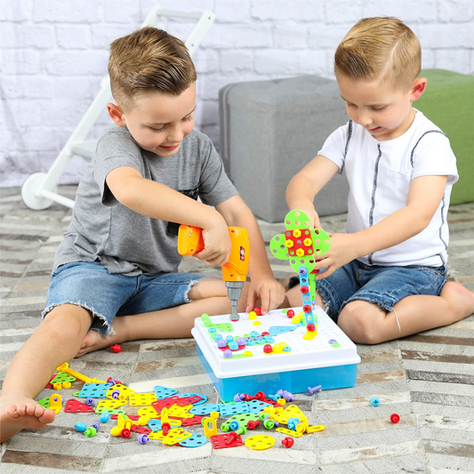 Toyvelt Creative Puzzle 4 In 1 Drill Block Set