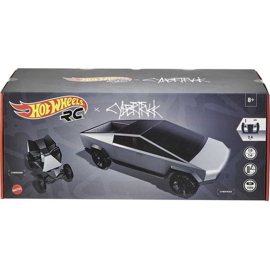 Hot Wheels RC x Cybertruck Tesla Radio-controlled Car with Cyberquad