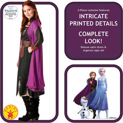 Rubie's Disney Frozen 2 Small (UK Size 8-10) Anna Deluxe Dress Adults Costume Ladies - UK Small 8-10