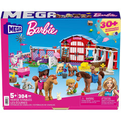 MEGA Barbie Horse Stables Building Set with 304 pieces