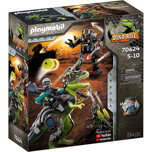 Playmobil 70624 Dino Rise T-Rex Battle of the Giants Playset with 84pcs