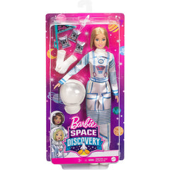 Barbie Space Discovery Astronaut Doll Blonde in Spacesuit, Helmet, Gloves & Flag
