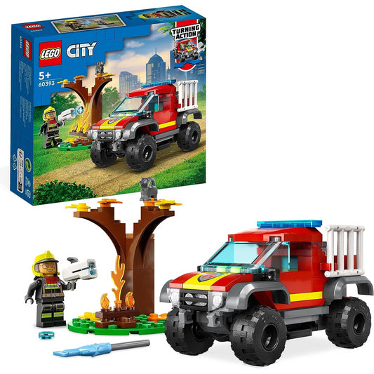 LEGO 60393 City 4x4 Fire Engine Rescue Truck Toy Set