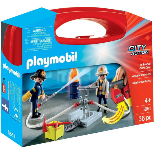 Playmobil 5651 City Action Collectable Large Fire Rescue Carry Case - Maqio