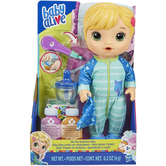 Baby Alive Mix My Medicine Baby Doll &  Kitty Cat Pyjamas