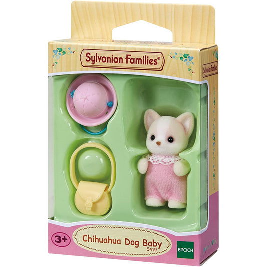 Sylvanian Families Chihuahua Dog Baby Figure and Accessories
