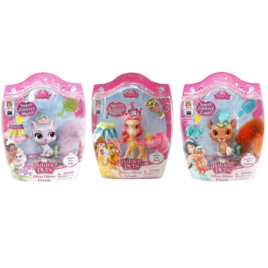 Disney Princess Palace Pets Glitzy Glitter Friends Set of 3 Figures