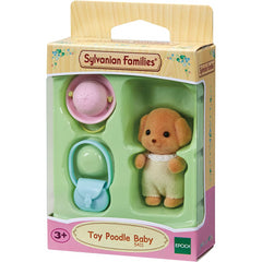 Sylvanian Families Toy Poodle Baby Figure and Accessories