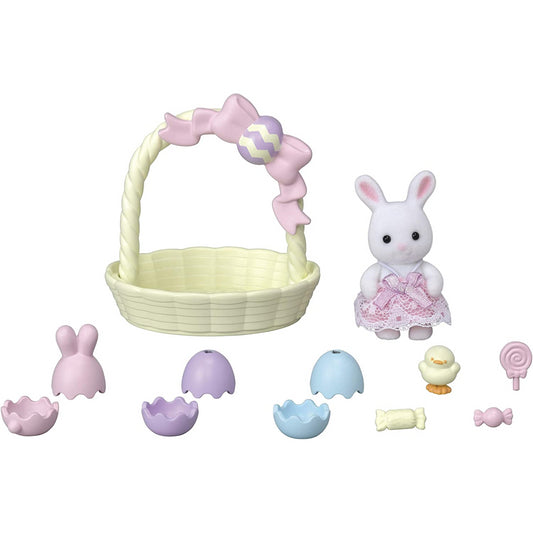 Sylvanian Families Hoppin' Easter Set with Snow Rabbit Baby Figure