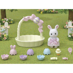 Sylvanian Families Hoppin' Easter Set with Snow Rabbit Baby Figure