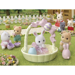 Sylvanian Families Hoppin' Easter Set with Snow Rabbit Baby Figure