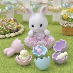 Sylvanian Families Hoppin' Easter Set with Snow Rabbit Baby Figure