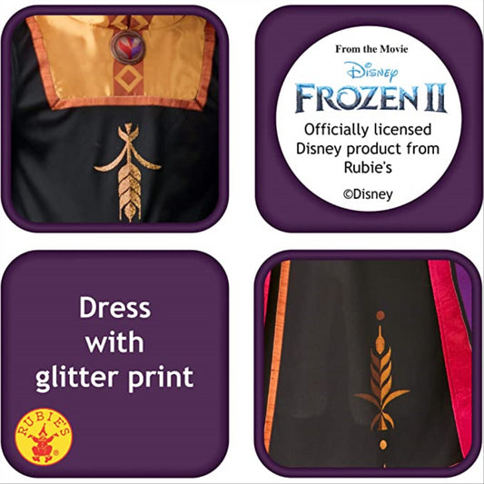 Rubie's Disney Frozen 2 Anna Classic Travel Dress Childs Costume - Large (Age 7-8 Years)