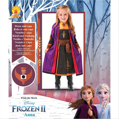 Rubie's Disney Frozen 2 Anna Classic Travel Dress Childs Costume - Large (Age 7-8 Years)