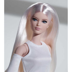 Barbie Signature Looks Doll Model #6 Fully Posable with White Dress