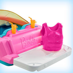 Barbie Doll and Boat Playset with Pet Puppy Life Vest