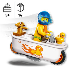 Lego City Stuntz Bathtub Stunt Set With Toy Motorbike 60333