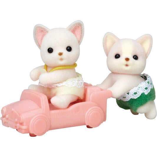 Sylvanian Families Chihuahua Dog Twins Figures and Accessories