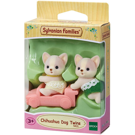 Sylvanian Families Chihuahua Dog Twins Figures and Accessories