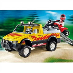 Playmobil Pick Up Truck with Quad BikeToy and Figure 4228