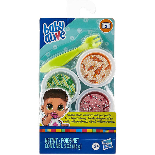 Baby Alive Solid Doll Food Refill Includes 3 Foods & Accessories