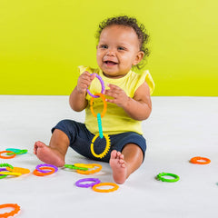 Bright Starts Lots of Links Ring Toy Soothing & Teething Clip on Pram 24 Pcs