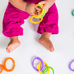 Bright Starts Lots of Links Ring Toy Soothing & Teething Clip on Pram 24 Pcs