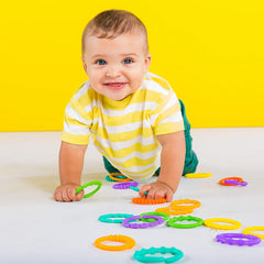 Bright Starts Lots of Links Ring Toy Soothing & Teething Clip on Pram 24 Pcs