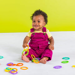 Bright Starts Lots of Links Ring Toy Soothing & Teething Clip on Pram 24 Pcs